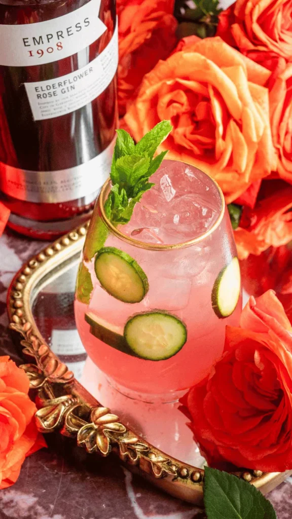 Cucumber Mint Elderflower Spritz thegandmkitchen
