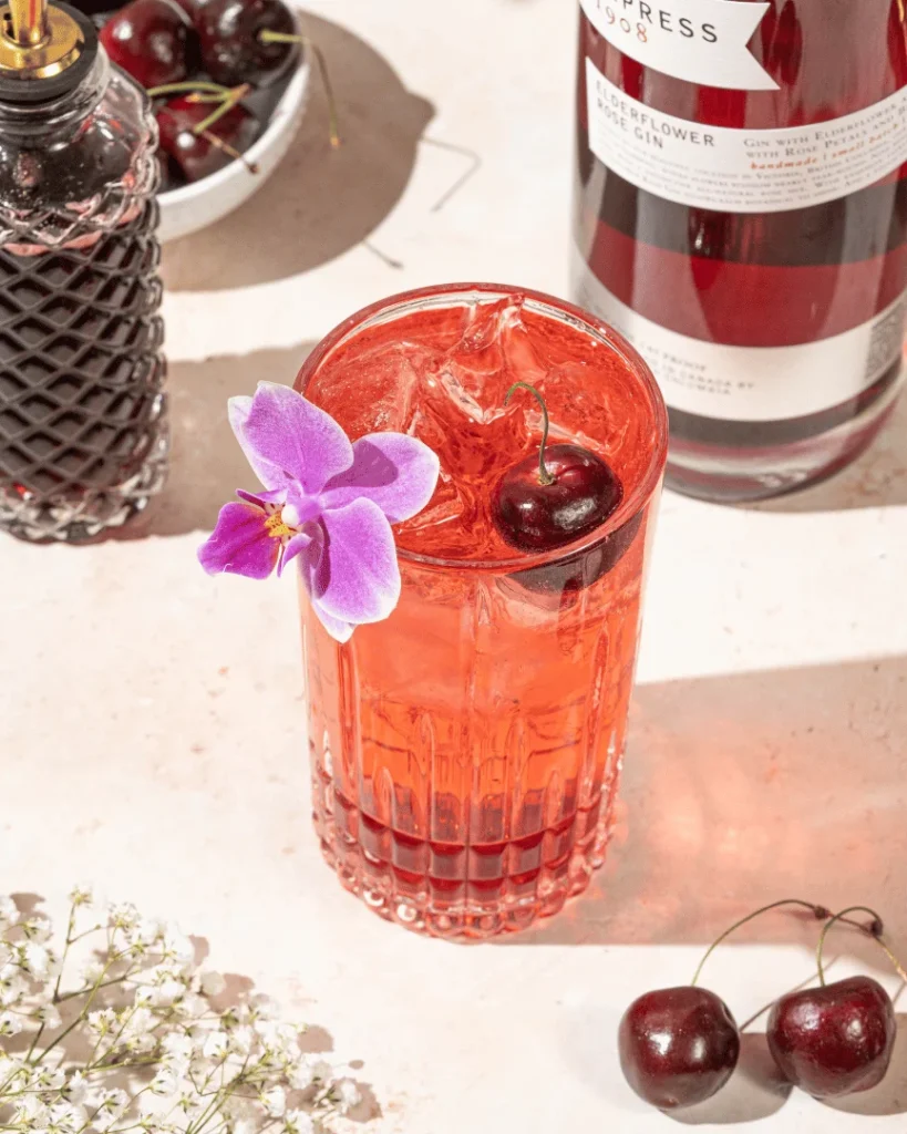 Cherry Elderflower Rose G&T