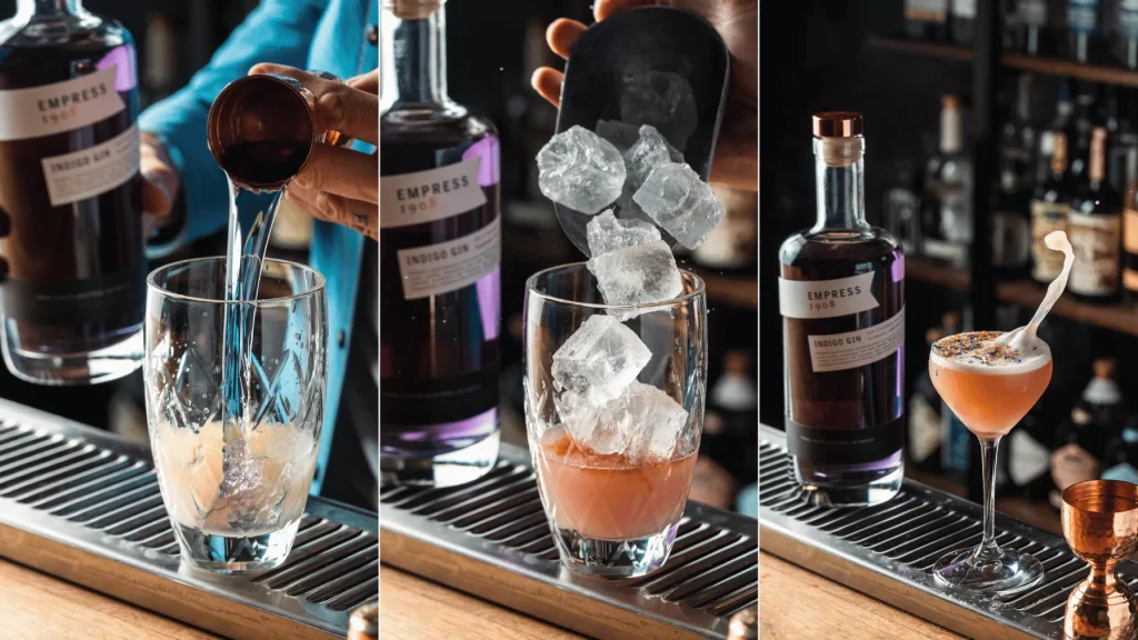 Step-by-step of elevated gin sour
