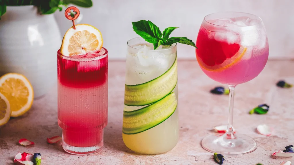Three refreshing gin cocktails featuring the Empress 1908 lineup