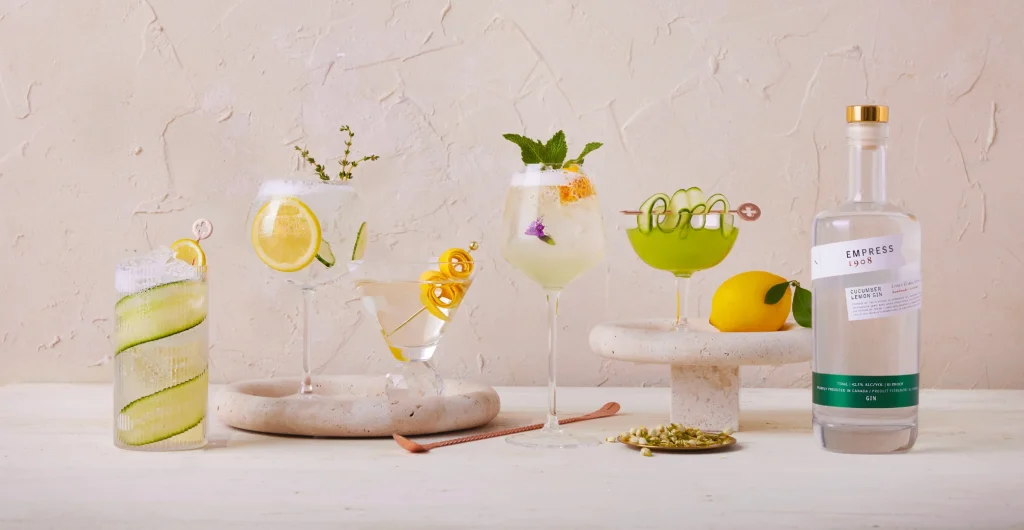 Cocktails to Showcase Empress 1908 Cucumber Lemon Gin’s Botanical Recipe