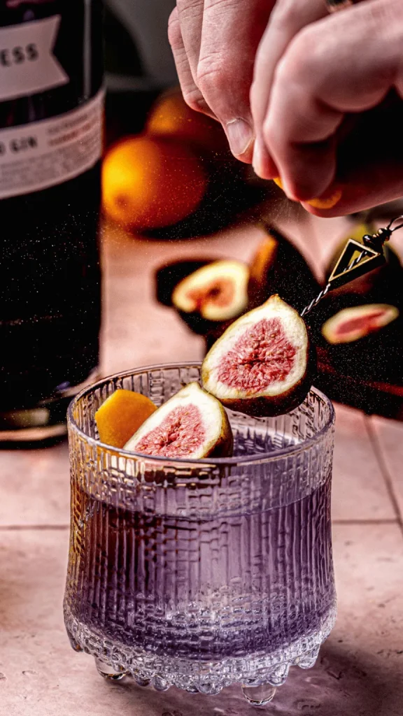 Fig Cardamom Old Fashioned cooking with wine